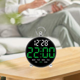 Maxbell LED Digital Alarm Clock Cafe Learning Dorm Office Home Adjustable Brightness Green