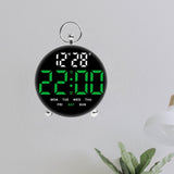 Maxbell LED Digital Alarm Clock Cafe Learning Dorm Office Home Adjustable Brightness Green