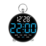 Maxbell LED Digital Alarm Clock Cafe Learning Dorm Office Home Adjustable Brightness Blue