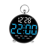 Maxbell LED Digital Alarm Clock Cafe Learning Dorm Office Home Adjustable Brightness Blue