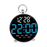 Maxbell LED Digital Alarm Clock Cafe Learning Dorm Office Home Adjustable Brightness Blue