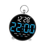 Maxbell LED Digital Alarm Clock Cafe Learning Dorm Office Home Adjustable Brightness Blue