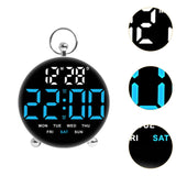 Maxbell LED Digital Alarm Clock Cafe Learning Dorm Office Home Adjustable Brightness Blue