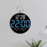 Maxbell LED Digital Alarm Clock Cafe Learning Dorm Office Home Adjustable Brightness Blue