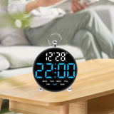 Maxbell LED Digital Alarm Clock Cafe Learning Dorm Office Home Adjustable Brightness Blue