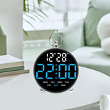 Maxbell LED Digital Alarm Clock Cafe Learning Dorm Office Home Adjustable Brightness Blue