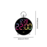 Maxbell LED Digital Alarm Clock Cafe Learning Dorm Office Home Adjustable Brightness Multicolor