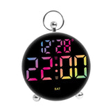 Maxbell LED Digital Alarm Clock Cafe Learning Dorm Office Home Adjustable Brightness Multicolor