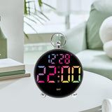 Maxbell LED Digital Alarm Clock Cafe Learning Dorm Office Home Adjustable Brightness Multicolor