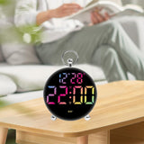 Maxbell LED Digital Alarm Clock Cafe Learning Dorm Office Home Adjustable Brightness Multicolor