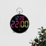 Maxbell LED Digital Alarm Clock Cafe Learning Dorm Office Home Adjustable Brightness Multicolor