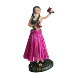 Maxbell Girl in Skirt Statue Artwork Resin Figurine with Base for Office Shelf Study Red Dancing