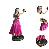 Maxbell Girl in Skirt Statue Artwork Resin Figurine with Base for Office Shelf Study Red Dancing