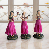 Maxbell Girl in Skirt Statue Artwork Resin Figurine with Base for Office Shelf Study Red Dancing