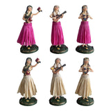 Maxbell Girl in Skirt Statue Artwork Resin Figurine with Base for Office Shelf Study Red Dancing