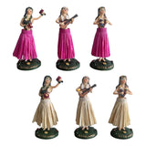 Maxbell Girl in Skirt Statue Artwork Resin Figurine with Base for Office Shelf Study Red Dancing