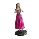 Maxbell Girl in Skirt Statue Artwork Resin Figurine with Base for Office Shelf Study Red Standing