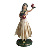 Maxbell Girl in Skirt Statue Artwork Resin Figurine with Base for Office Shelf Study Beige Dancing
