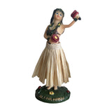 Maxbell Girl in Skirt Statue Artwork Resin Figurine with Base for Office Shelf Study Beige Dancing