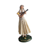 Maxbell Girl in Skirt Statue Artwork Resin Figurine with Base for Office Shelf Study Beige Playing Guitar