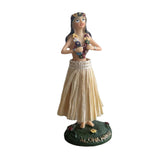 Maxbell Girl in Skirt Statue Artwork Resin Figurine with Base for Office Shelf Study Beige Standing