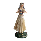 Maxbell Girl in Skirt Statue Artwork Resin Figurine with Base for Office Shelf Study Beige Standing