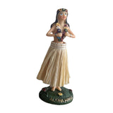 Maxbell Girl in Skirt Statue Artwork Resin Figurine with Base for Office Shelf Study Beige Standing
