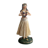 Maxbell Girl in Skirt Statue Artwork Resin Figurine with Base for Office Shelf Study Beige Standing