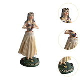 Maxbell Girl in Skirt Statue Artwork Resin Figurine with Base for Office Shelf Study Beige Standing