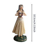 Maxbell Girl in Skirt Statue Artwork Resin Figurine with Base for Office Shelf Study Beige Standing