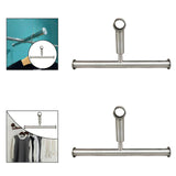 Maxbell Clothes Drying Rack Extend Bracket Convenient Accessories for Clothing Store Bright Silver