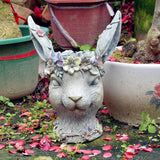 Maxbell Rabbit Shaped Flower Pot Decoration Succulent Pot for Farmhouse Office Shelf