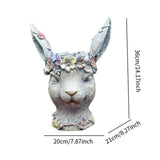 Maxbell Rabbit Shaped Flower Pot Decoration Succulent Pot for Farmhouse Office Shelf