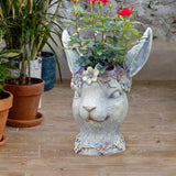 Maxbell Rabbit Shaped Flower Pot Decoration Succulent Pot for Farmhouse Office Shelf