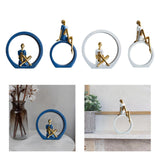 Maxbell Girl Figurine Desk Bedroom Cafe Table Centerpieces Cabinet Shop Women Statue Blue Reading