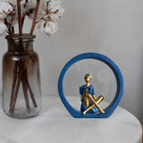 Maxbell Girl Figurine Desk Bedroom Cafe Table Centerpieces Cabinet Shop Women Statue Blue Reading