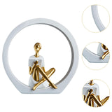 Maxbell Girl Figurine Desk Bedroom Cafe Table Centerpieces Cabinet Shop Women Statue White Reading