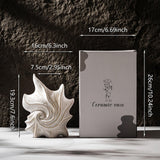 Maxbell Conch Shaped Flower Vase Floral Arrangement for Entrance Living Room Bedroom Color Box Packaging
