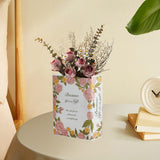 Maxbell Book Shaped Decorative Vase Artistic Flowerpot for Flowers Hallway Farmhouse Style A