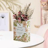 Maxbell Book Shaped Decorative Vase Artistic Flowerpot for Flowers Hallway Farmhouse Style B