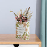 Maxbell Book Shaped Decorative Vase Artistic Flowerpot for Flowers Hallway Farmhouse Style B