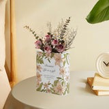 Maxbell Book Shaped Decorative Vase Artistic Flowerpot for Flowers Hallway Farmhouse Style B