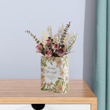 Maxbell Book Shaped Decorative Vase Artistic Flowerpot for Flowers Hallway Farmhouse Style C