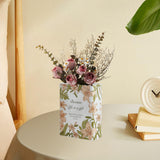 Maxbell Book Shaped Decorative Vase Artistic Flowerpot for Flowers Hallway Farmhouse Style C