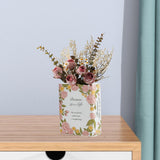 Maxbell Book Shaped Decorative Vase Artistic Flowerpot for Flowers Hallway Farmhouse Style D