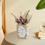 Maxbell Book Shaped Decorative Vase Artistic Flowerpot for Flowers Hallway Farmhouse Style D