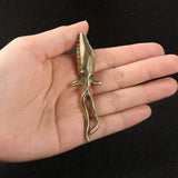 Maxbell Brass Squid Statue Copper Squid Collectible for Cabinet Living Room Tabletop