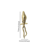 Maxbell Brass Squid Statue Copper Squid Collectible for Cabinet Living Room Tabletop