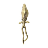 Maxbell Brass Squid Statue Copper Squid Collectible for Cabinet Living Room Tabletop