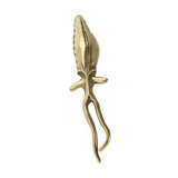 Maxbell Brass Squid Statue Copper Squid Collectible for Cabinet Living Room Tabletop